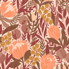 Protea with Red Leaves Wallpaper