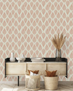 Fashionable Leaves Pattern Wallpaper Vogue