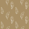 Beige Wallpaper with Feathers