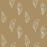 Beige Wallpaper with Feathers