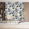 Blue Vintage Flowers Wallpaper