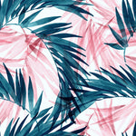 Pink and Dark Green Leaves Wallpaper