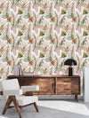 Modish Long Leaves Wallpaper Vogue