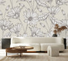 Beige Floral Wallpaper