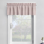 Tailored Valance in Farmhouse Red Traditional Ticking Stripe on Beige