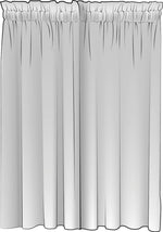 Rod Pocket Curtain Panels Pair in Brunswick Stone Beige Stripe