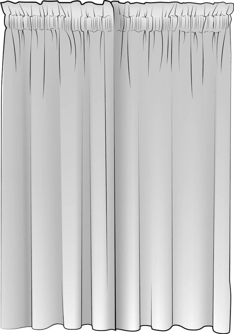 Rod Pocket Curtain Panels Pair in Brunswick Stone Beige Stripe