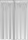 Rod Pocket Curtain Panels Pair in Farmhouse Dark Blue Ticking Stripe on Cream