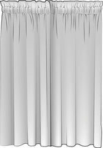Rod Pocket Curtain Panels Pair in Classic Pale Blue Ticking Stripe