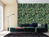 Stylish Dark Wallpaper with Green Leaves Smart