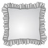 Decorative Pillows in Farmhouse Pale Sage Green Ticking Stripe on Cream