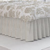 Gathered Bedskirt in Farmhouse Rustic Brown Ticking Stripe
