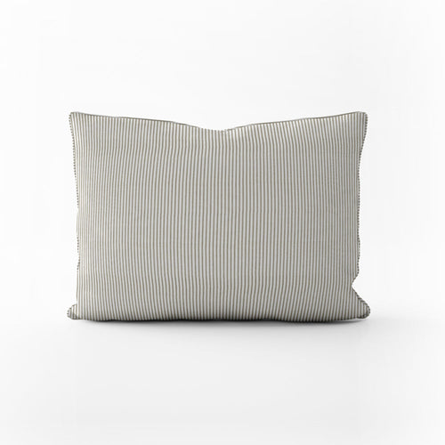 Decorative Pillows in Farmhouse Rustic Brown Ticking Stripe