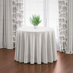 Round Tablecloth in Farmhouse Rustic Brown Ticking Stripe