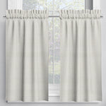 Tailored Tier Curtains in Farmhouse Rustic Brown Ticking Stripe