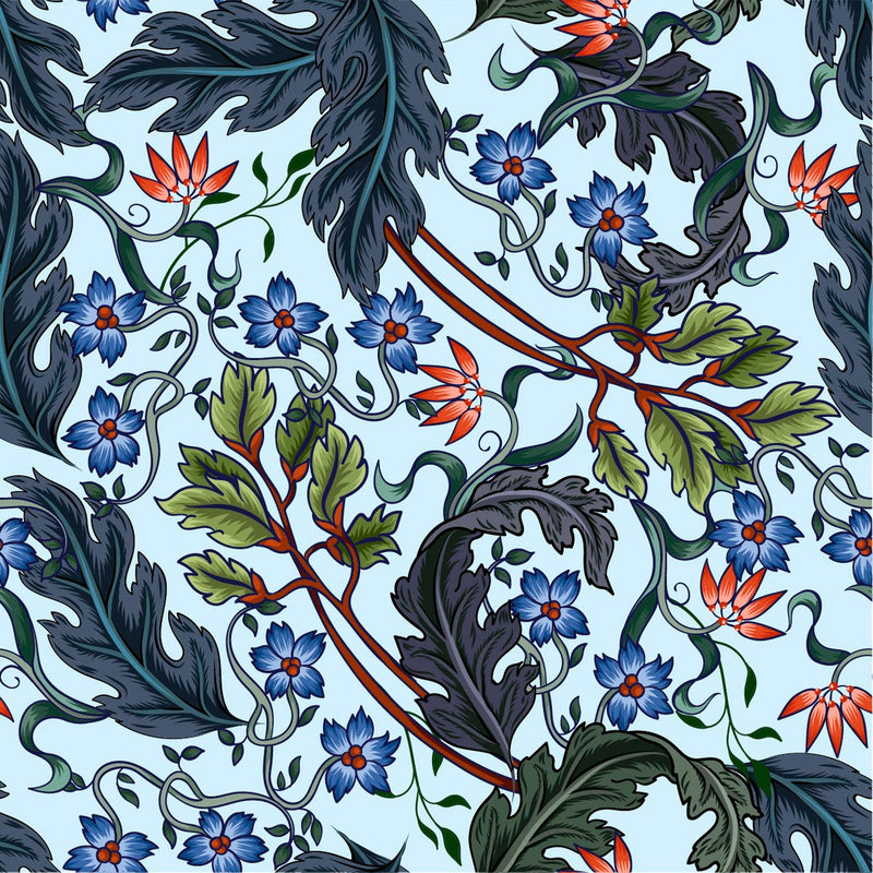 Voguish Dark Leaves Wallpaper Smart