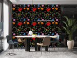 Contemporary Dark Floral Wallpaper Fashionable Quality