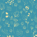 Fashionable Blue Floral Wallpaper Smart