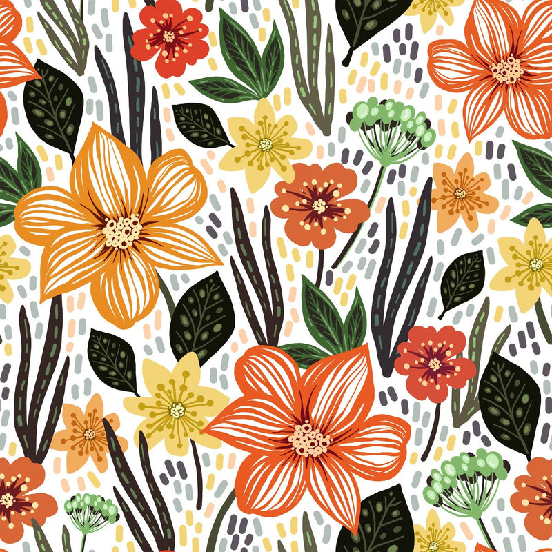 Orange Flowers Wallpaper