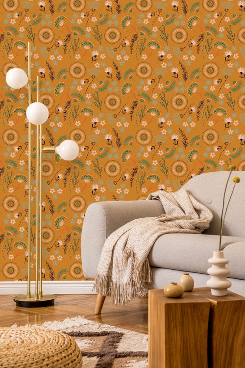 Indian  Floral Wallpaper