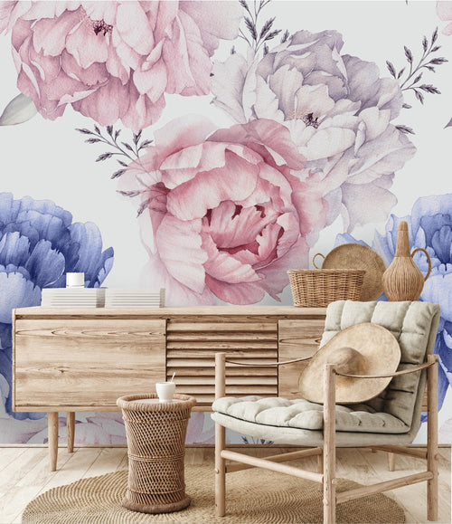 Pastel Peonies Wallpaper