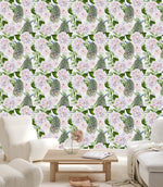 Peonies and Peacocks Wallpaper