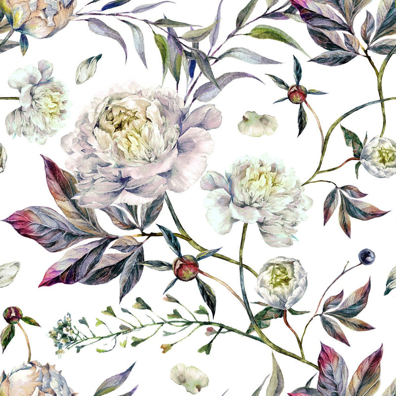 White Peonies Wallpaper