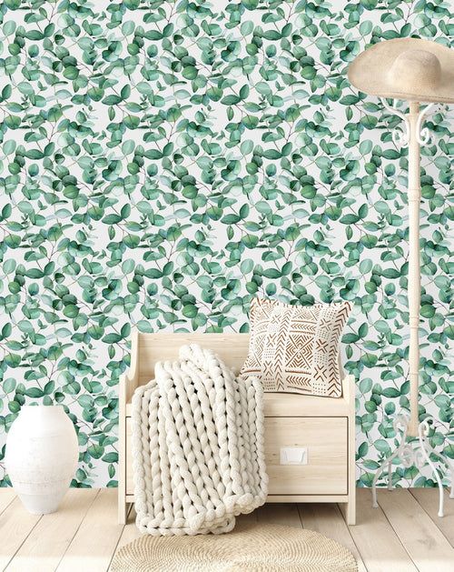 Stylish Poplar Leaves Wallpaper Vogue