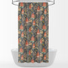Shower Curtain in Shoji Lacquer Oriental Toile, Multicolor Chinoiserie