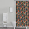 Shower Curtain in Shoji Lacquer Oriental Toile, Multicolor Chinoiserie