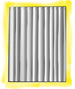Shower Curtain in Classic Pale Blue Ticking Stripe