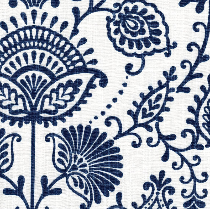 Shower Curtain in Silas Italian Denim Blue Country Floral