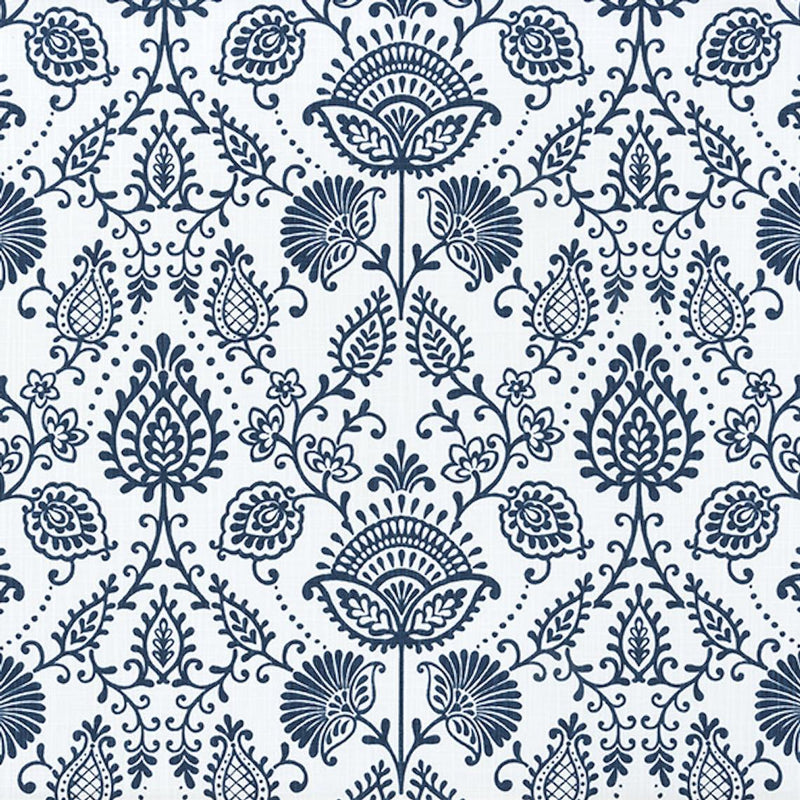 Round Tablecloth in Silas Italian Denim Blue Country Floral