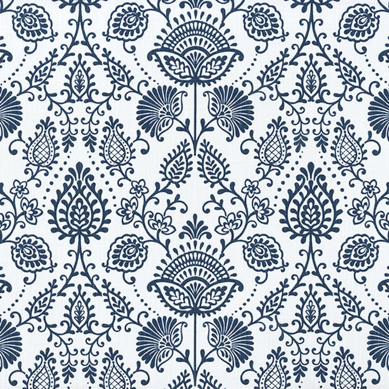 Shower Curtain in Silas Italian Denim Blue Country Floral