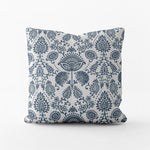 Decorative Pillows in Silas Italian Denim Blue Country Floral