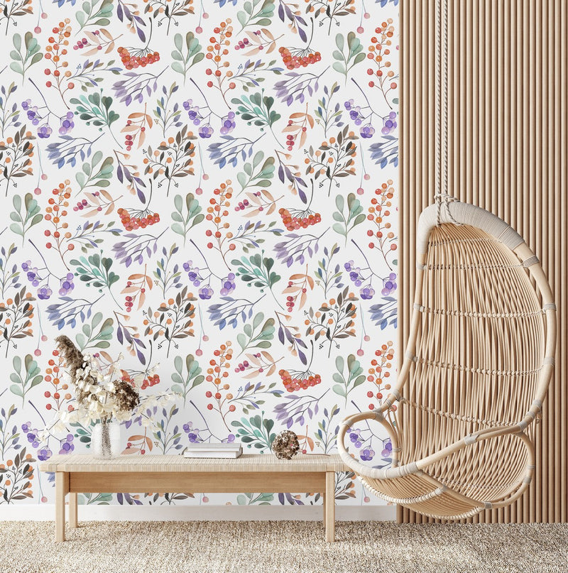 Light Leaves Pattern Wallpaper