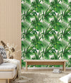 Brightly Green Leaves Wallpaper