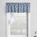 Tailored Valance in Spirit Regal Navy Blue Oriental Toile