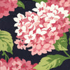 Shower Curtain in Summerwind Frolic Rose Pink Hydrangea Floral, Large Scale
