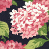 Rod Pocket Curtain Panels Pair in Summerwind Frolic Rose Pink Hydrangea Floral, Large Scale