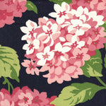 Tailored Bedskirt in Summerwind Frolic Rose Pink Hydrangea Floral, Large Scale