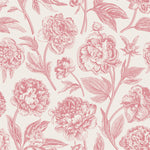 Pink Peonies Contours Wallpaper