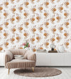 Beige Pattern with Herbs Wallpaper