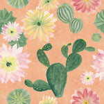 Hand Drawn Cactus Flowers Wallpaper