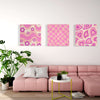 Pink Design Set of 3 Acrylic Art Prints Wall Art