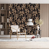 Dark Wallpaper with Dried Leaves
