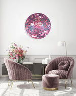 Doves and Flowers Printed Mirror Acrylic Circles