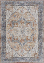 Blue Orange Hera Washable Area Rug