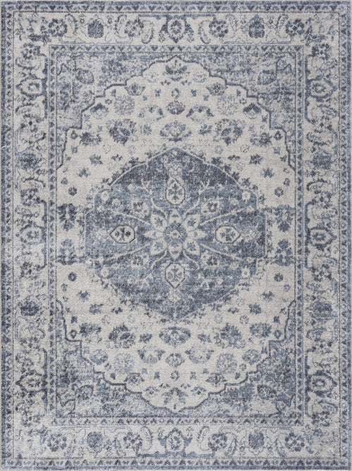 Blue Hiti Washable Area Rug