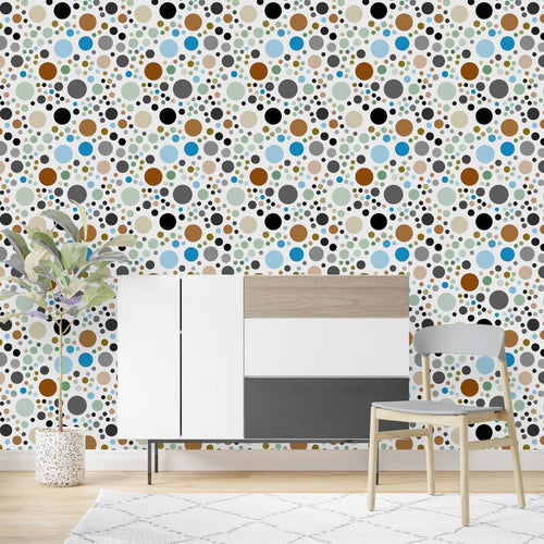 Elegant Multicolored Circles Wallpaper Fashionable